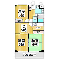 アーベイン美里  ｜ 長野県松本市大字里山辺（賃貸マンション3DK・2階・55.00㎡） その2