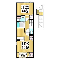 間取図画像 1LDK