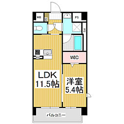 コンフォーティア広丘野村2 1LDKの間取図画像