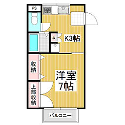 アーバンハイムM 1Kの間取図画像
