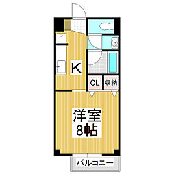 コーポHAL 1Kの間取図画像