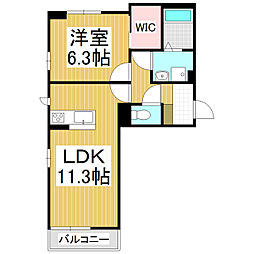 丸花見壱号館 1LDKの間取図画像