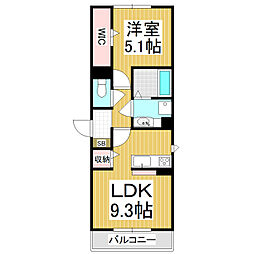 bounceK 1LDKの間取図画像