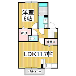 プレミオY 1LDKの間取図画像
