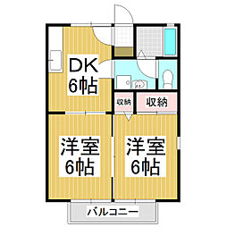 メゾンT&KA 2DKの間取図画像