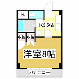 レジデンス赤羽 1Kの間取図画像