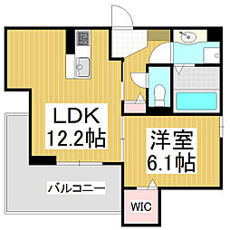 GRAND D-ROOM大手 1LDKの間取図画像
