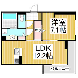 GRAND D-ROOM大手 1LDKの間取図画像