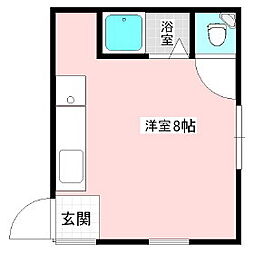 ハイツ入船 ワンルームの間取図画像