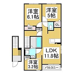 プラッツ・ルーエ 3LDKの間取図画像