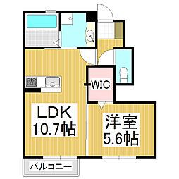 La・Monte横山 1LDKの間取図画像