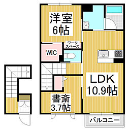シャーメゾン里山辺 2LDKの間取図画像