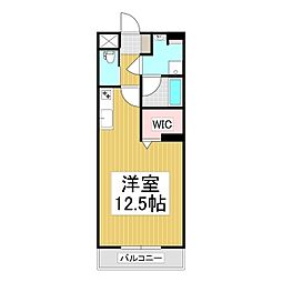 アライブ4 ワンルームの間取図画像