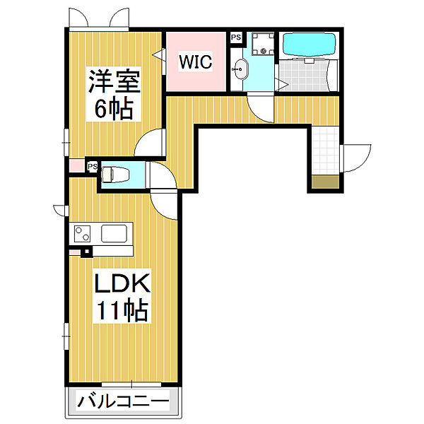 D-room鼎 ｜長野県飯田市鼎西鼎(賃貸アパート1LDK・3階・47.55㎡)の写真 その2