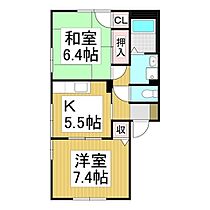 コンフォートハイツＢ  ｜ 長野県飯田市高羽町3丁目（賃貸アパート2K・2階・46.70㎡） その2