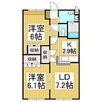 フォンテーヌ  ｜ 長野県飯田市毛賀（賃貸マンション2LDK・1階・51.66㎡） その2