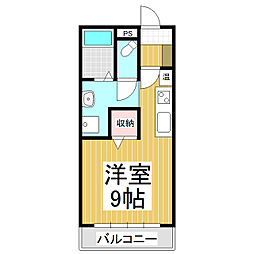 シェトワ上郷 ワンルームの間取図画像