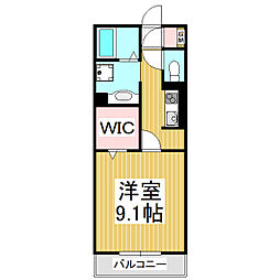 コンフォーティア駒ヶ根A 1Kの間取図画像