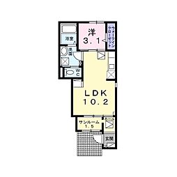 アンボヌール 1LDKの間取図画像