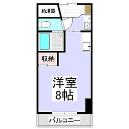 タクビル3 ワンルームの間取図画像