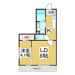 えんてらす飯田(仮) 1LDKの間取図画像