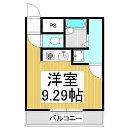 アダージョ2 ワンルームの間取図画像