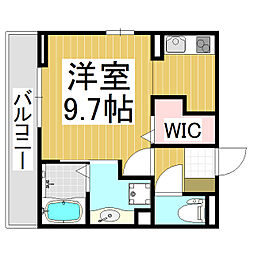 ポルト・ボヌール ワンルームの間取図画像