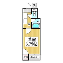 メゾン松南 1Kの間取図画像