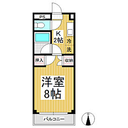 ソルトリバーヒル 1Kの間取図画像