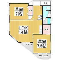 パシフィックIII　街角ビル  ｜ 長野県長野市大字中御所岡田町（賃貸マンション2LDK・5階・71.18㎡） その2