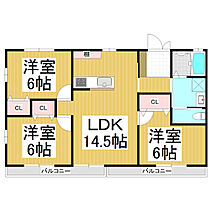 クレスト中御所  ｜ 長野県長野市中御所4丁目（賃貸アパート3LDK・2階・69.56㎡） その2