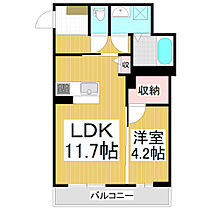 ベレオ西長野  ｜ 長野県長野市大字西長野西長野町（賃貸マンション1LDK・3階・44.27㎡） その2