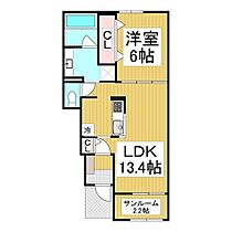 カルムII  ｜ 長野県長野市大字北尾張部（賃貸アパート1LDK・1階・50.06㎡） その2