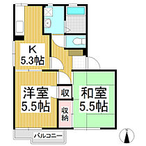 ハイツサンフローレ　S棟  ｜ 長野県長野市大字風間（賃貸アパート2K・2階・39.48㎡） その2