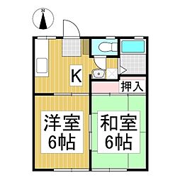 サンハイツTOYA 2Kの間取図画像