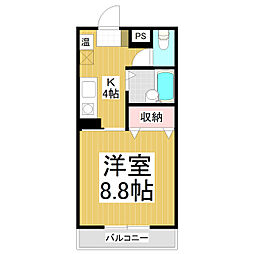サンプローチ 1Kの間取図画像