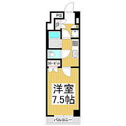 メゾン栗田 1Kの間取図画像