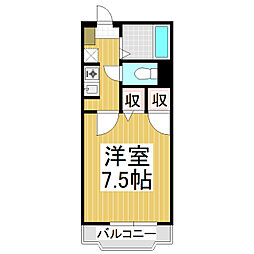 グリーンブリーズハイツ 1Kの間取図画像