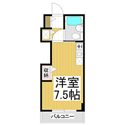 セトル東口ビル ワンルームの間取図画像