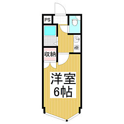 ベルメゾン 1Kの間取図画像