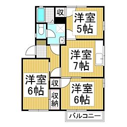 フレグランスT・ME 3DKの間取図画像