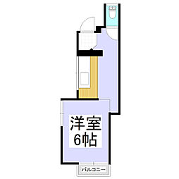七瀬中町ホームズ 1DKの間取図画像