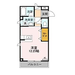 フォンティーヌ栗田 ワンルームの間取図画像