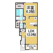 長野県長野市篠ノ井御幣川（賃貸アパート1LDK・1階・50.03㎡） その2