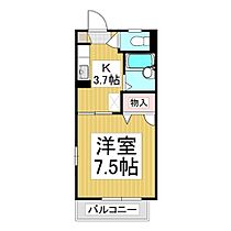 フェアリーミサキ　Ａ棟  ｜ 長野県長野市広田（賃貸アパート1K・1階・24.71㎡） その2