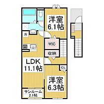 長野県千曲市大字磯部（賃貸アパート2LDK・2階・62.05㎡） その2