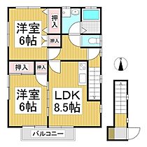 コーポみすず  ｜ 長野県長野市篠ノ井会（賃貸アパート2LDK・2階・51.00㎡） その2