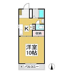 コーポAi・A 1Kの間取図画像