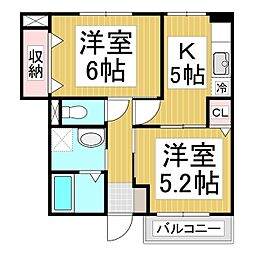 ハッピー・エディ・タウン 2Kの間取図画像