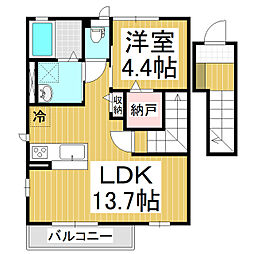 グラン・シャリオ稲里 1LDKの間取図画像